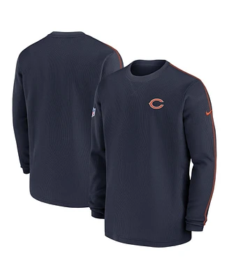 Nike Men's Navy Chicago Bears 2024 Sideline Coaches Long Sleeve Top