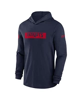 Nike Men's Navy New England Patriots Sideline Hoodie Performance Long Sleeve T-Shirt