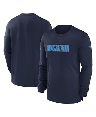 Nike Men's Navy Tennessee Titans Sideline Player Performance Long Sleeve T-Shirt