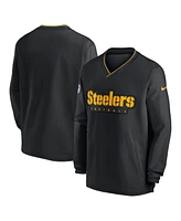 Nike Men's Black Pittsburgh Steelers Sideline Pullover Wind Shirt