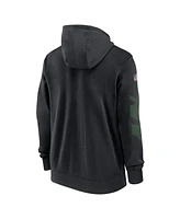 Nike Men's Black New York Jets 2024 Sideline Club Full-Zip Hoodie