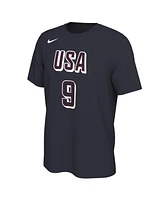 Nike Men's Tyrese Haliburton Navy Usa Basketball 2024 Summer Olympics Name Number T-Shirt