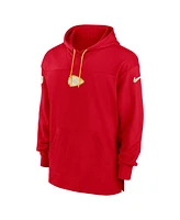 Nike Men's Red Kansas City Chiefs Sideline Jersey Performance Pullover Hoodie