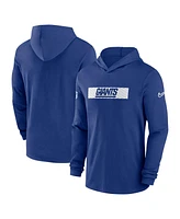 Nike Men's Royal New York Giants Sideline Hoodie Performance Long Sleeve T-Shirt