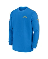 Nike Men's Powder Blue Los Angeles Chargers 2024 Sideline Coaches Long Sleeve Top