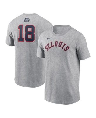 Nike Men's Jordan Walker Gray St. Louis Cardinals 2024 Rickwood Classic Fuse Name Number T-Shirt