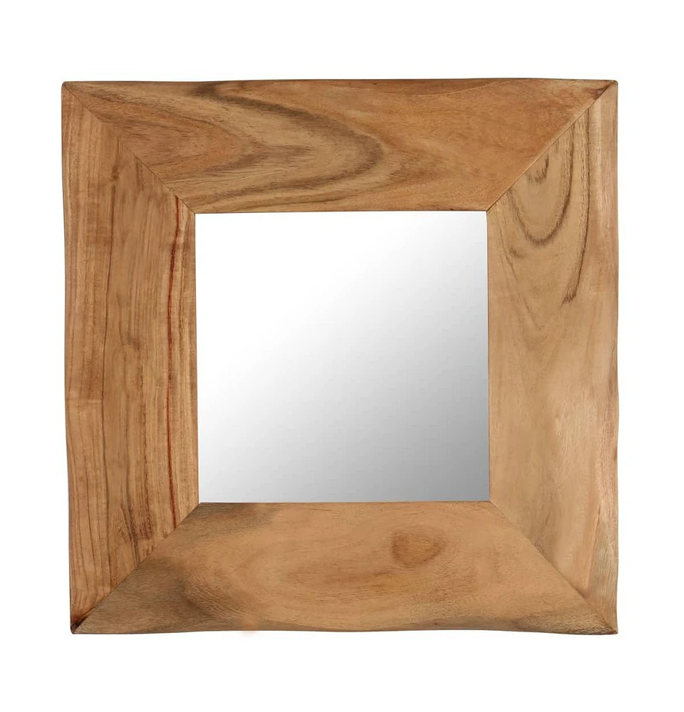 vidaXL Cosmetic Mirror 19.7"x19.7" Solid Acacia Wood