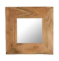 vidaXL Cosmetic Mirror 19.7"x19.7" Solid Acacia Wood