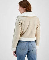 Planet Heart Juniors' Faux-Shearling Jacket