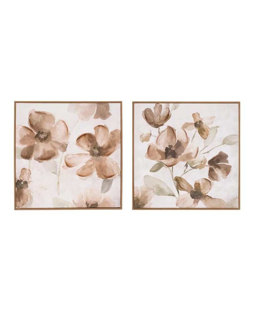 Slickblue Floral Block for Charming Home Decor and Stylish Accents (Set of 2)