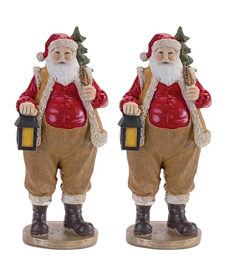 Slickblue Set of 2 Santa Figurines