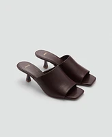 Mango Women's Kitten-Heel Leather Sandals