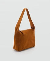 Mango Women's Suede Shoulder Bag