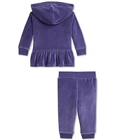 Polo Ralph Lauren Baby Peplum Hoodie & Jogger Pants Set