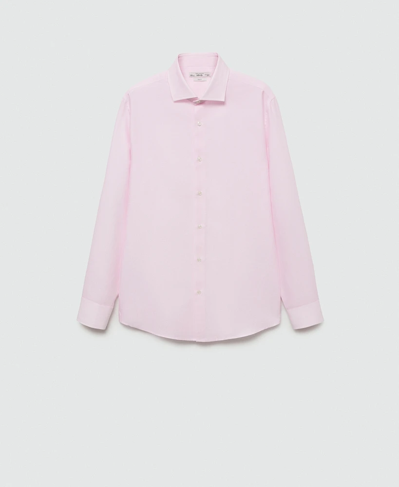 Mango Men's Micro-Stripe Twill Dress Shirt