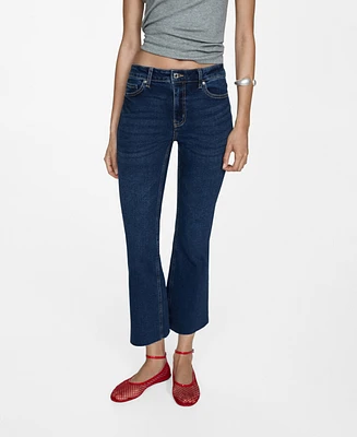 Mango Women's Sienna Flare Crop Jeans