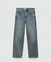 Mango Women's Mid-Rise Straight Jeans