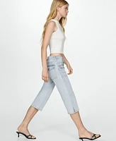 Mango Women's Straight Capri Jeans