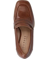 Journee Women's Malleah Loafer Style Stacked Heel Pumps