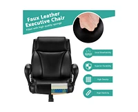 Sugift 400 Pounds Big and Tall Adjustable High Back Leather Office Chair