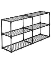 Streamdale Furniture 2-Pack 3-Tier Wire Storage Shelves with Covers