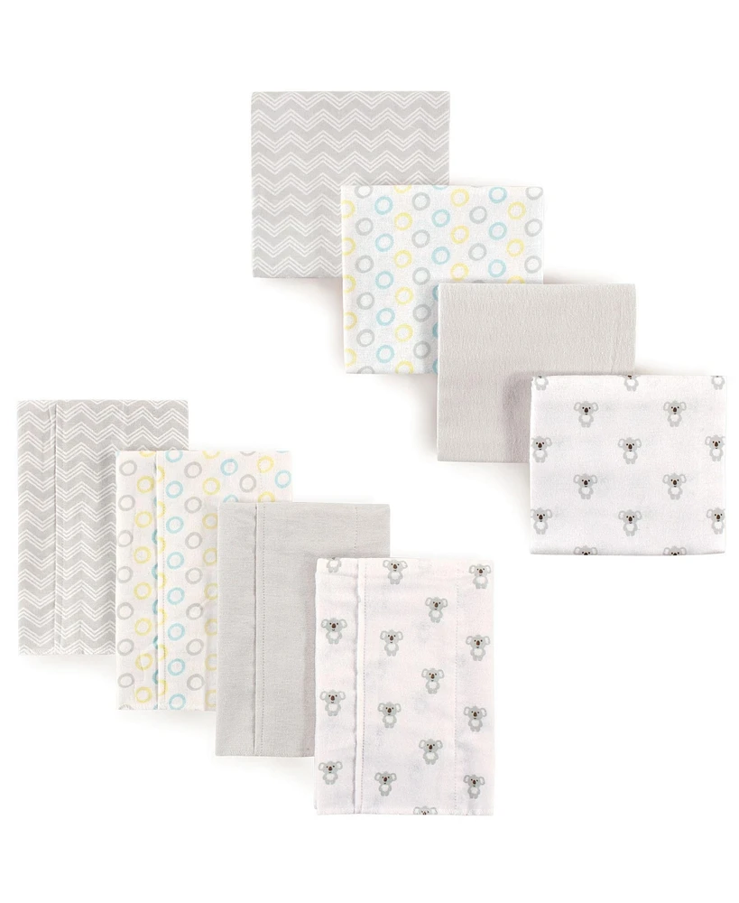 Luvable Friends Unisex Baby Cotton Flannel Burp Cloths and Receiving Blankets, -Piece, Koala