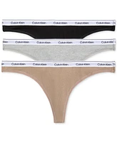 Calvin Klein Women's 3-Pk. Modern Logo Low-Rise Thong Underwear QD5209