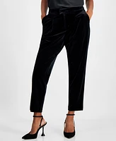 I.n.c. International Concepts Petite High Rise Velvet Pants, Created for Macy's