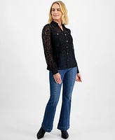 I.n.c. International Concepts Petite Lace Top, Created for Macy's