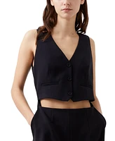 French Connection Women's Gemma Twill Waistcoat Dress