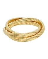 Steve Madden Omega Chain Interlocking Bangle Bracelet