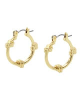 Steve Madden Gold Triple Knot Hoop Earrings