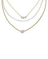 Steve Madden Two-tone Knot Layered Necklace