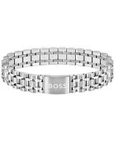 Hugo Boss Men's Owan Stainless Steel Bracelet - Silver