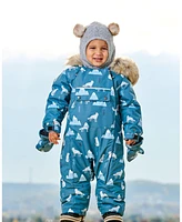 Deux par Baby Boy One Piece Snowsuit Sage Printed Wolves Designed For Car Seat - Infant|Toddler