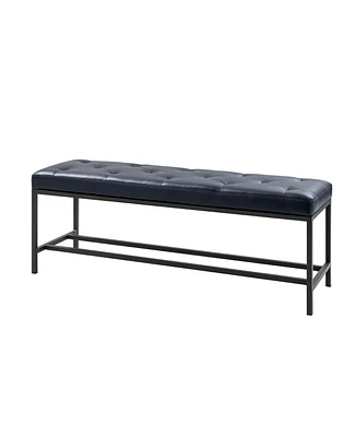 Hulala Home Contemporary Horst Upholstered Bench with Storage Shelf