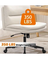 Cloud Comfort Office Chair: Pu Padded, Rocking, Wheels