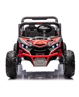 Streamdale Furniture 24V Kids Ride-On Utv: Remote Control, Suspension, Safety Features, Multimedia, Storage