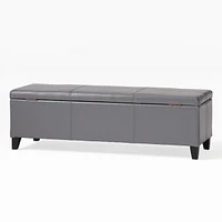 Streamdale Furniture Glouster Storage Ottoman - Contemporary Upholstered Footrest with Hidden Storage