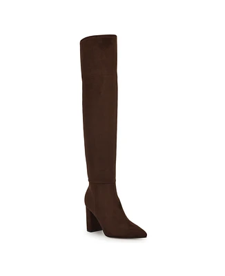 Nine West Women's Miykah Pointy Toe Over the Knee Boots