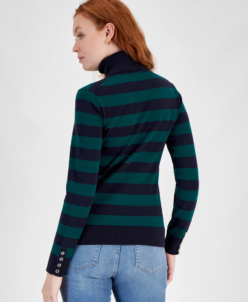 Tommy Hilfiger Women's Rugby Stripe Stella Turtleneck Sweater
