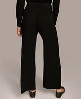 Donna Karan New York Women's Cashmere-Blend Wide-Leg Pants