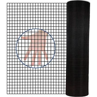 48"×50' Black Vinyl Hardware Cloth, 19 Gauge 1/2" Mesh, Poultry Netting