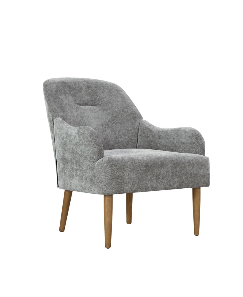 Simplie Fun Modern Chenille Accent Chair with Durable Wood Legs