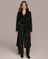 Donna Karan New York Women's Faux Fur Belted Coat