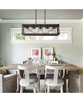 Rustic Farmhouse 5-Light Kitchen Island Chandelier | Industrial Edison Lighting