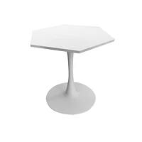 Streamdale Furniture Modern Hexagonal Coffee Table with Mdf Top and Metal Base
