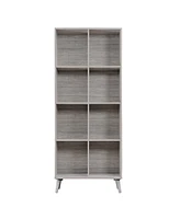 Simplie Fun Stylish Faux Wood Bookcase with Grey Oak Finish