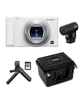 Sony Zv-1 Camera for Content Creators (White) with Mic and Accessory Kit