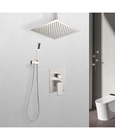 Streamdale Furniture Ceiling Mounted Shower System Combo Set With Handheld And 16" Shower Head